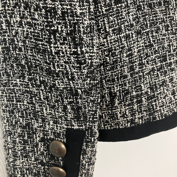 J.Crew, size 4, black and white tweed blazer jacket - Picture 5 of 6